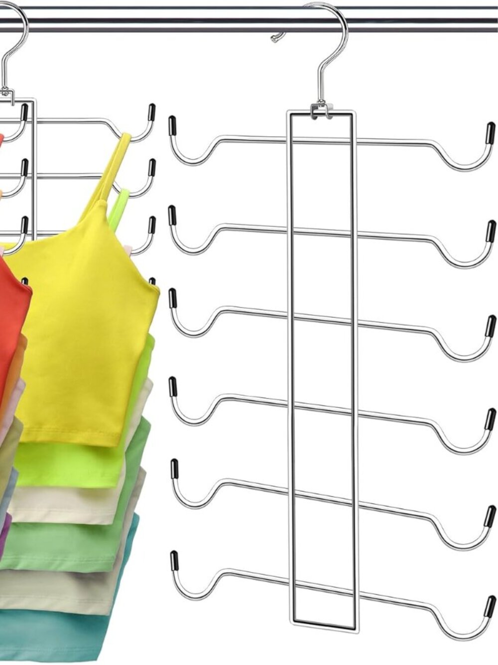 Brand New Heavy Duty Metal Tank Top Hanger Closet Organizers Storage 12 Hooks